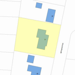 51 Beaumont Ave, Newton MA 02460-2313 plot plan