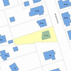 93 Withington Rd, Newton MA  02460-2037 plot plan