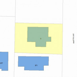 8 Hancock Ave, Newton MA  02459-1701 plot plan