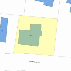 62 Alderwood Rd, Newton MA 02459-1249 plot plan