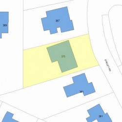 375 Dudley Rd, Newton MA  02459-2808 plot plan