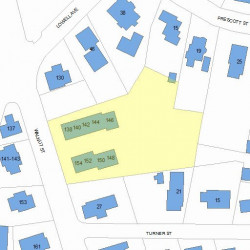 148 Walnut St, Newton MA 02460-1627 plot plan