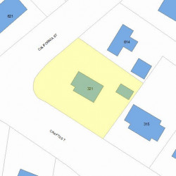 321 Crafts St, Newton MA 02460-1201 plot plan