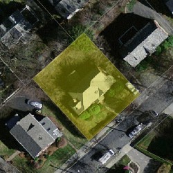 47 Dolphin Rd, Newton MA 02459-1304 aerial view