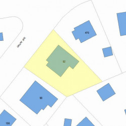 92 Grant Ave, Newton MA 02459-1347 plot plan