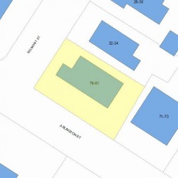 79 Arlington St, Newton MA 02458-2455 plot plan