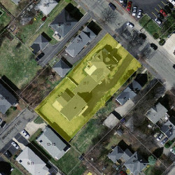 317 Nevada St, Newton MA 02460-1463 aerial view