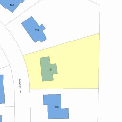 154 Paulson Rd, Newton MA 02468-1230 plot plan