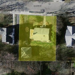 56 Elmore St, Newton MA 02459-1119 aerial view