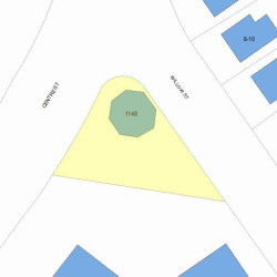 1148 Centre St, Newton MA  02459-1539 plot plan