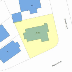 43 Harrington St, Newton MA  02460-1525 plot plan
