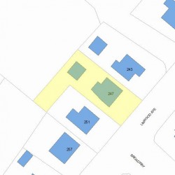 247 Linwood Ave, Newton MA  02460-1439 plot plan
