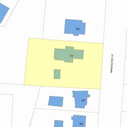 139 Winchester St, Newton MA  02461-2129 plot plan