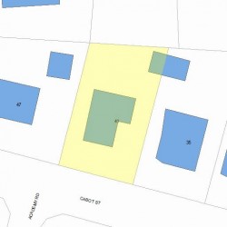41 Cabot St, Newton MA 02458-2501 plot plan