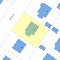 22 Arapahoe Rd, Newton MA 02465-2203 plot plan