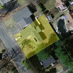 78 Bernard St, Newton MA  02461-1904 aerial view