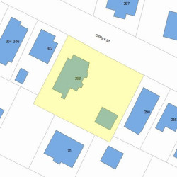 298 Derby St, Newton MA 02465-1008 plot plan