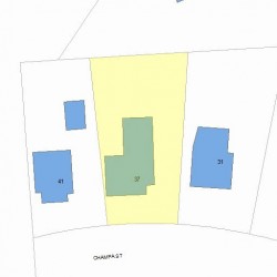 37 Champa St, Newton MA 02464-1224 plot plan