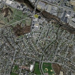 60 Farwell St, Newton MA 02460-1005 aerial view