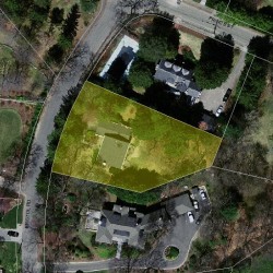 16 Bristol Rd, Newton MA  02465-2903 aerial view