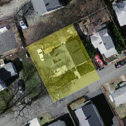 12 Edinboro Ter, Newton MA 02460-1303 aerial view