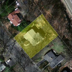 14 Deforest Rd, Newton MA 02462-1111 aerial view