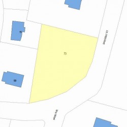 73 Sargent St, Newton MA 02458-2318 plot plan