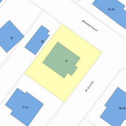 46 Bennington St, Newton MA  02458-1949 plot plan