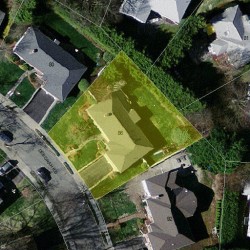 86 Deborah Rd, Newton MA  02459-2838 aerial view