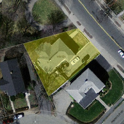 119 Waltham St, Newton MA 02465-1331 aerial view