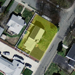 99 Sheridan St, Newton MA 02465-1057 aerial view