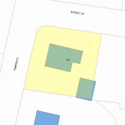 166 Sumner St, Newton MA 02459-1955 plot plan