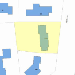 1035 Centre St, Newton MA  02459-1631 plot plan