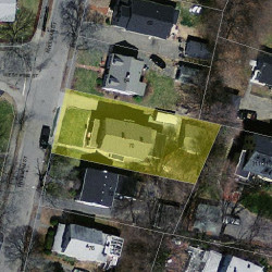 70 Freeman St, Newton MA  02466-1207 aerial view