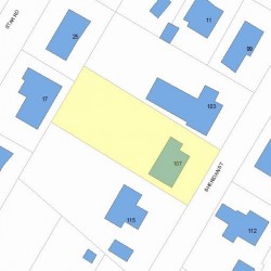 107 Sheridan St, Newton MA 02465-1057 plot plan