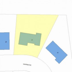 17 Warren Rd, Newton MA 02468-1222 plot plan