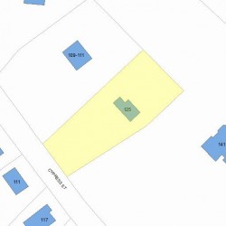 125 Herrick Cir, Newton MA  02459-2236 plot plan