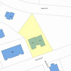 113 Carlisle St, Newton MA 02459-2381 plot plan