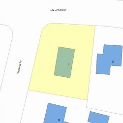6 Freeman St, Newton MA 02466-1206 plot plan