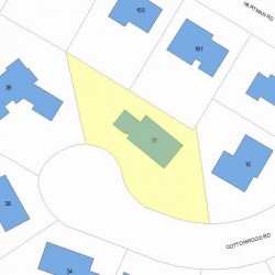 31 Cottonwood Rd, Newton MA 02459-3112 plot plan