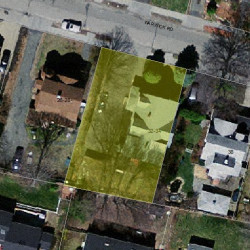 32 Warwick Rd, Newton MA  02465-1724 aerial view