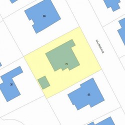 79 Hillside Ave, Newton MA 02465-2543 plot plan