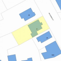 22 Woodward St, Newton MA 02461-1512 plot plan