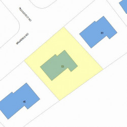 53 Brandeis Rd, Newton MA 02459-2707 plot plan