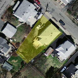 9 Mague Pl, Newton MA  02465-1539 aerial view