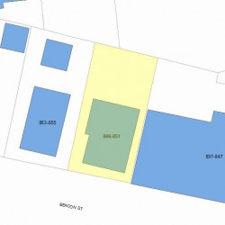851 Beacon St, Newton MA  02459-1822 plot plan