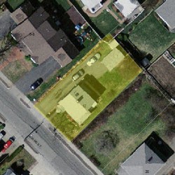 12 Adams St, Newton MA  02460-1203 aerial view