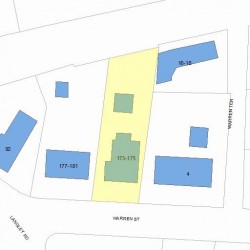175 Warren St, Newton MA 02459-2059 plot plan