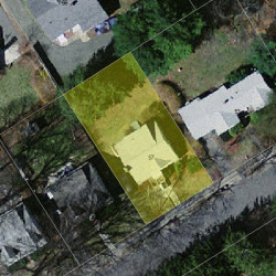 57 Wallace St, Newton MA 02461-1921 aerial view