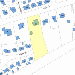 132 Homer St, Newton MA 02459-1518 plot plan